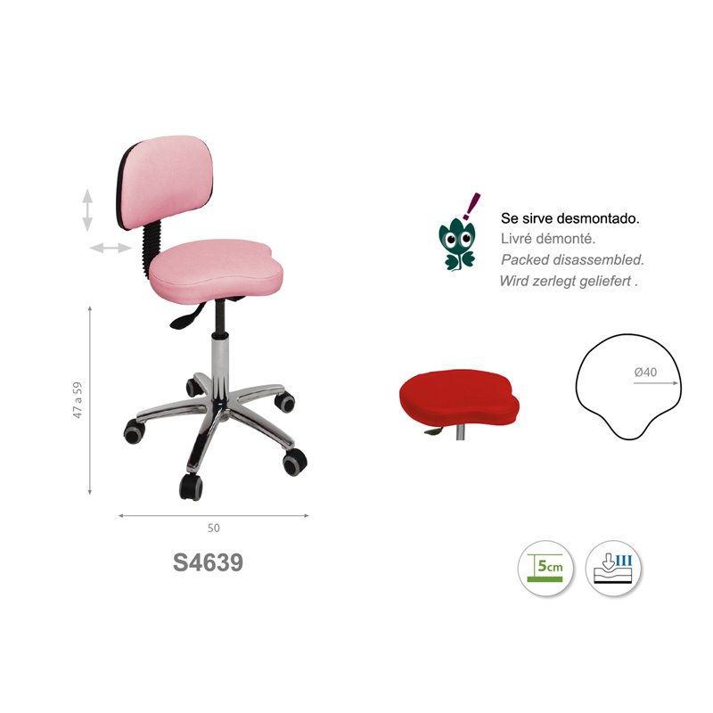 S4639 - TABURETES / SILLAS - Ecopostural